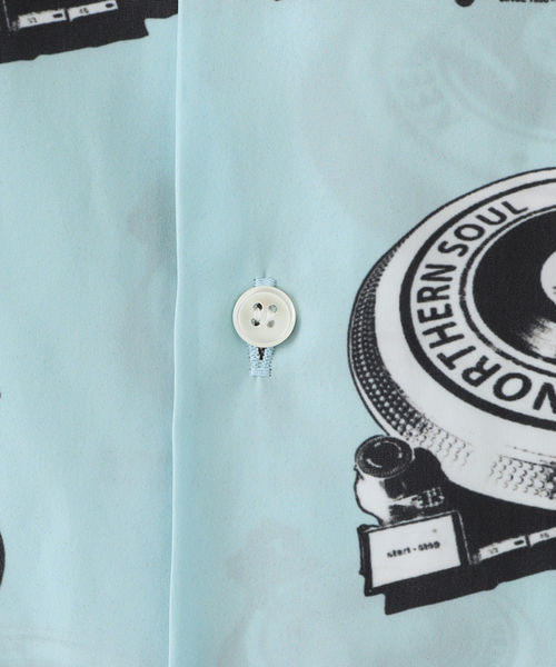 EDIFICE SELECT（エディフィスセレクト）の「【microdot / マイクロドット】別注 総柄プリント オープンカラーシャツ（シャツ/ブラウス・メンズ・ライトグリーン/ホワイト×ホワイト・LARGE/MEDIUM）」の20枚目の写真