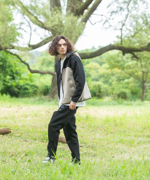 OUTDOOR PRODUCTS APPAREL(アウトドアプロダクツアパレル)の「防風 ダンボールジョガーパンツ ストレッチ テーパードシルエット ワンポイントブランドロゴ(スウェットパンツ・メンズ・ブラック/杢グレー・SMALL/MEDIUM/LARGE/X-LARGE)」の13枚目の写真