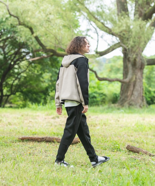 OUTDOOR PRODUCTS APPAREL(アウトドアプロダクツアパレル)の「防風 ダンボールジョガーパンツ ストレッチ テーパードシルエット ワンポイントブランドロゴ(スウェットパンツ・メンズ・ブラック/杢グレー・SMALL/MEDIUM/LARGE/X-LARGE)」の15枚目の写真