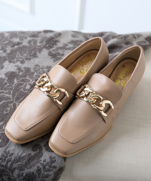 Noubel Voug Relax（ヌーベルヴォーグリラックス）の「チャンキーヒールチェーンローファーパンプス（パンプス・レディース・ブラック/ダークブラウン/ベージュ/アイボリー・S/M/L/LL）」の20枚目の写真