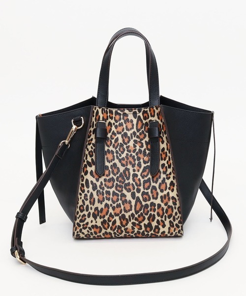 COOCO(クーコ)の「フェイクレザー差し込みハンドル2WAYトートバッグ(トートバッグ・レディース・ブラック/シルバー/グリーン/グレー系その他/レオパード/テラコッタ/アイボリー/ピンク/サックスブルー・9)」の9枚目の写真