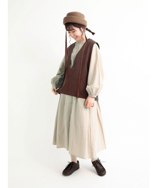 Samansa Mos2（サマンサ モスモス）の「プルオーバーベスト（ベスト・レディース・キナリ/ブラック/ブラウン・ﾌﾘ-）」の20枚目の写真