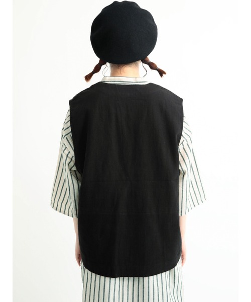 Samansa Mos2（サマンサ モスモス）の「プルオーバーベスト（ベスト・レディース・キナリ/ブラック/ブラウン・ﾌﾘ-）」の14枚目の写真