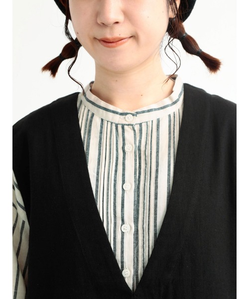 Samansa Mos2（サマンサ モスモス）の「プルオーバーベスト（ベスト・レディース・キナリ/ブラック/ブラウン・ﾌﾘ-）」の15枚目の写真