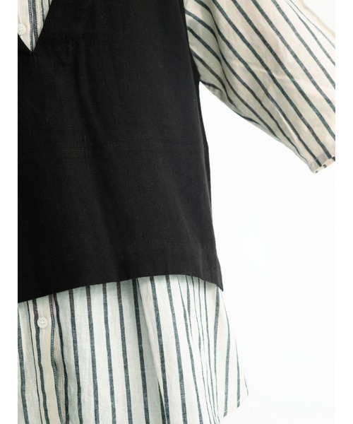 Samansa Mos2（サマンサ モスモス）の「プルオーバーベスト（ベスト・レディース・キナリ/ブラック/ブラウン・ﾌﾘ-）」の17枚目の写真