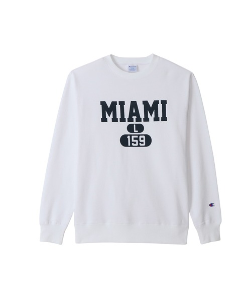 Champion(チャンピオン)の「【Champion/チャンピオン】メンズ ベーシック クルーネックスウェットシャツ(スウェット・メンズ・ホワイト/ダークグリーン/ブラック/グレー/ネイビー・MEDIUM/LARGE/X-LARGE/SMALL)」の2枚目の写真