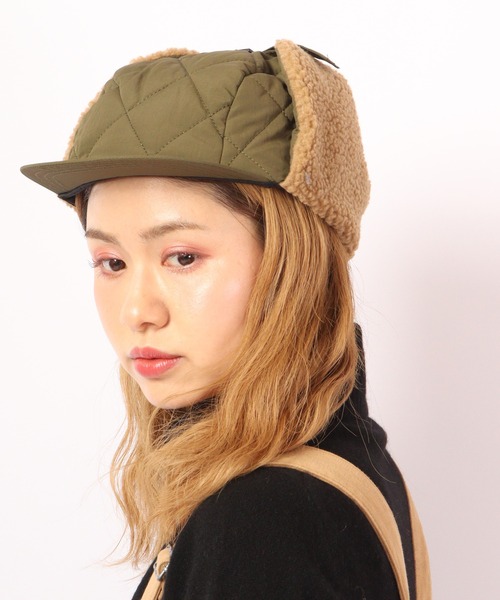 FUNALIVE(ファンアライブ)の「joujoulier キルティング×ボア フライトキャップ(キャップ・レディース・ブラウン/グリーン/ブラック・FREE)」の9枚目の写真