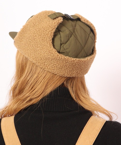 FUNALIVE(ファンアライブ)の「joujoulier キルティング×ボア フライトキャップ(キャップ・レディース・ブラウン/グリーン/ブラック・FREE)」の11枚目の写真