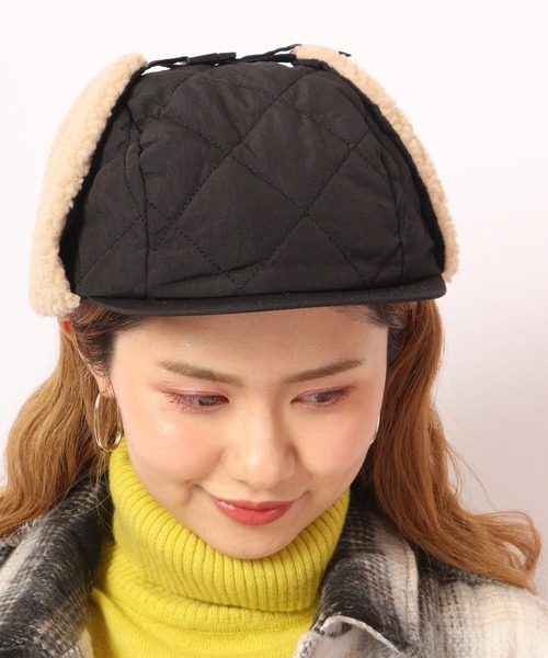 FUNALIVE(ファンアライブ)の「joujoulier キルティング×ボア フライトキャップ(キャップ・レディース・ブラウン/グリーン/ブラック・FREE)」の15枚目の写真