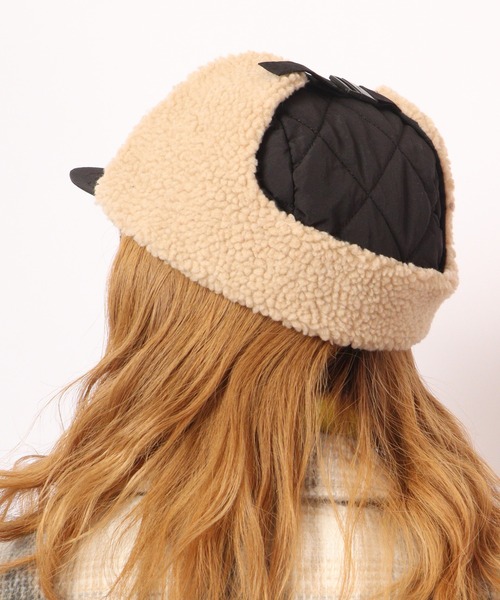 FUNALIVE(ファンアライブ)の「joujoulier キルティング×ボア フライトキャップ(キャップ・レディース・ブラウン/グリーン/ブラック・FREE)」の19枚目の写真