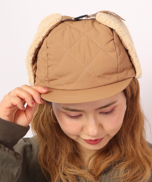FUNALIVE(ファンアライブ)の「joujoulier キルティング×ボア フライトキャップ(キャップ・レディース・ブラウン/グリーン/ブラック・FREE)」の20枚目の写真