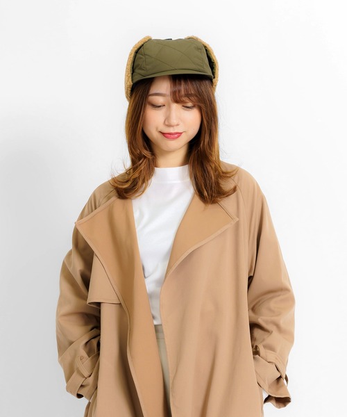 FUNALIVE(ファンアライブ)の「joujoulier キルティング×ボア フライトキャップ(キャップ・レディース・ブラウン/グリーン/ブラック・FREE)」の21枚目の写真