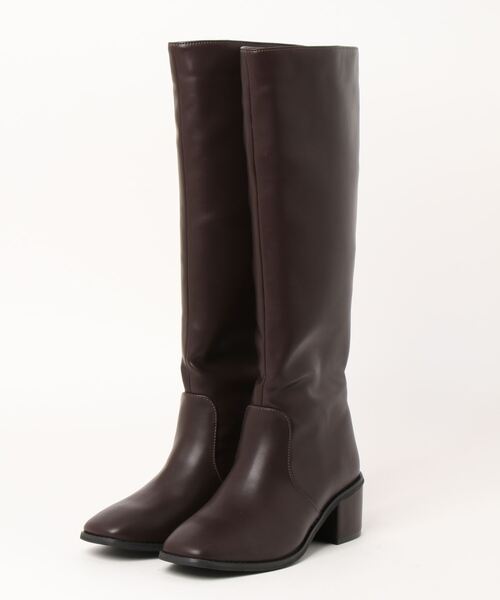 natural couture（ナチュラルクチュール）の「ヒール付きロングブーツ（ブーツ・レディース・ブラック/ブラウン・SMALL/MEDIUM/LARGE）」の6枚目の写真