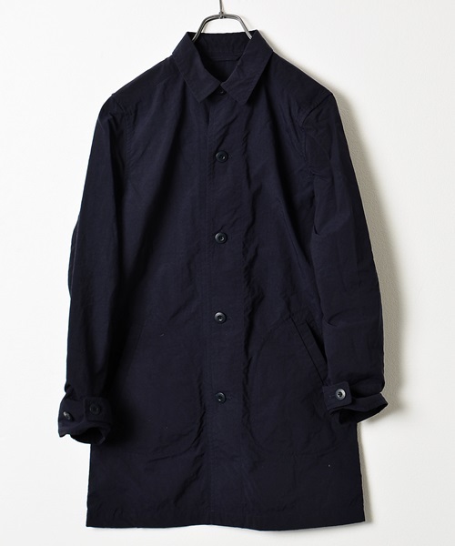 SHIPS JET BLUE（シップスジェットブルー）の「★★SHIPS JET BLUE(シップス ジェットブルー): ナイロンオックス ショップシャツコート（ステンカラーコート・メンズ・ベージュ/ブルー/ネイビー・MEDIUM/SMALL/LARGE）」の2枚目の写真