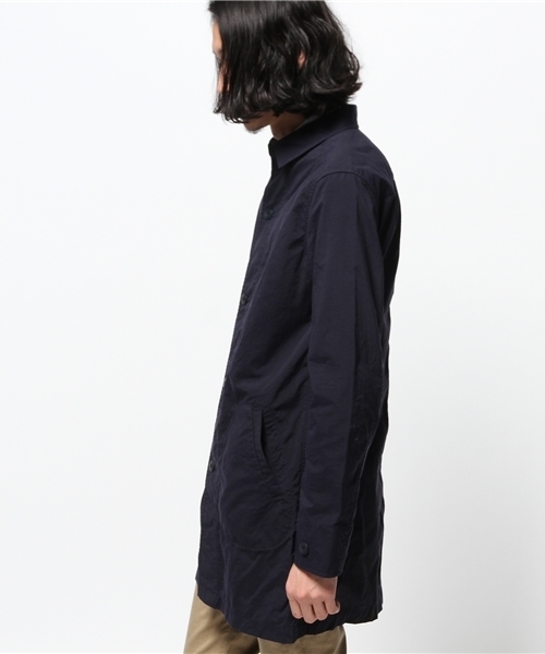 SHIPS JET BLUE（シップスジェットブルー）の「★★SHIPS JET BLUE(シップス ジェットブルー): ナイロンオックス ショップシャツコート（ステンカラーコート・メンズ・ベージュ/ブルー/ネイビー・MEDIUM/SMALL/LARGE）」の4枚目の写真