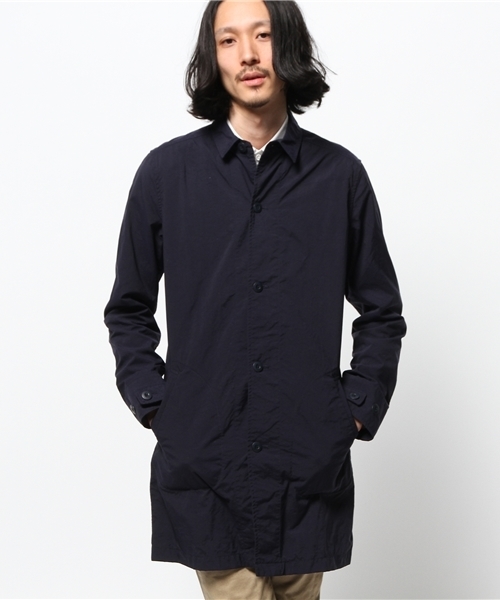 SHIPS JET BLUE（シップスジェットブルー）の「★★SHIPS JET BLUE(シップス ジェットブルー): ナイロンオックス ショップシャツコート（ステンカラーコート・メンズ・ベージュ/ブルー/ネイビー・MEDIUM/SMALL/LARGE）」の5枚目の写真