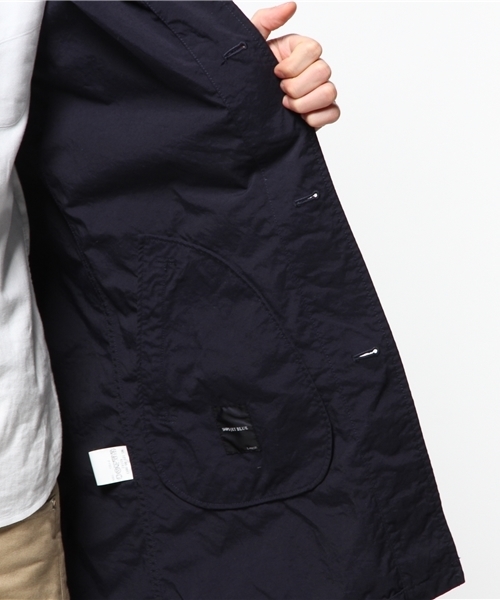 SHIPS JET BLUE（シップスジェットブルー）の「★★SHIPS JET BLUE(シップス ジェットブルー): ナイロンオックス ショップシャツコート（ステンカラーコート・メンズ・ベージュ/ブルー/ネイビー・MEDIUM/SMALL/LARGE）」の7枚目の写真