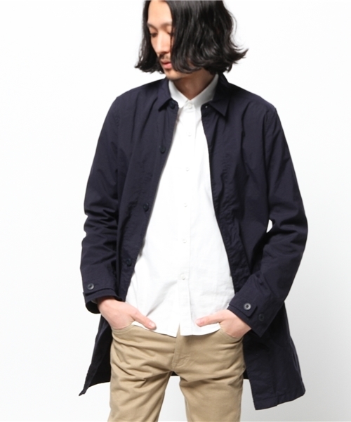 SHIPS JET BLUE（シップスジェットブルー）の「★★SHIPS JET BLUE(シップス ジェットブルー): ナイロンオックス ショップシャツコート（ステンカラーコート・メンズ・ベージュ/ブルー/ネイビー・MEDIUM/SMALL/LARGE）」の16枚目の写真