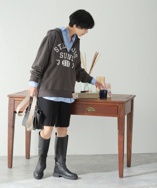 JOURNAL STANDARD（ジャーナルスタンダード）の「ウールミックスハーフパンツ（その他パンツ・レディース・チャコールグレー/ブラック/タン・38/36）」の21枚目の写真