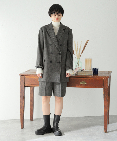 JOURNAL STANDARD（ジャーナルスタンダード）の「ウールミックスハーフパンツ（その他パンツ・レディース・チャコールグレー/ブラック/タン・38/36）」の5枚目の写真