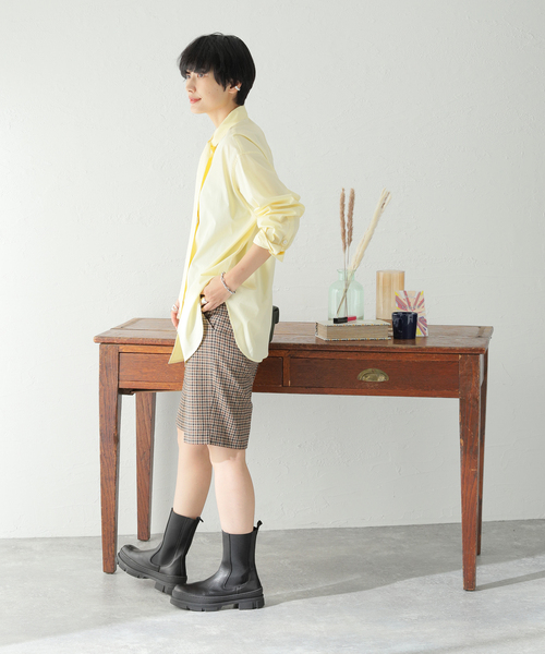 JOURNAL STANDARD（ジャーナルスタンダード）の「ウールミックスハーフパンツ（その他パンツ・レディース・チャコールグレー/ブラック/タン・38/36）」の12枚目の写真