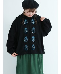 Samansa Mos2 | 【マカベアリス×SamansaMos2】刺繍ブラウス(シャツ/ブラウス)