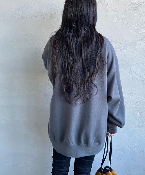 BEN DAVIS（ベンデイビス）の「【WEB限定】[BEN DAVIS/ベンデイビス] ワンポイントロゴ刺繍 ヘビーウェイトハーフジップスウェット（スウェット・レディース・ブラウン/チャコール/ダークグリーン/オフホワイト/ブルー・XL/M/L）」の15枚目の写真