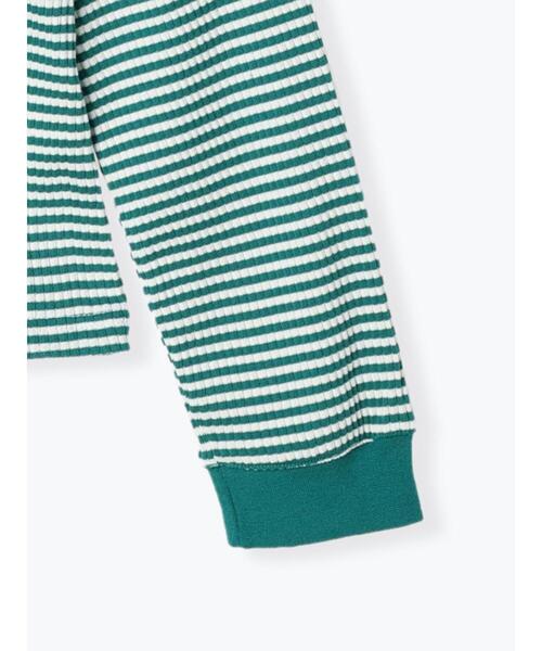 Samansa Mos2 blue（サマンサモスモスブルー）の「テレコボーダープルオーバー（Tシャツ/カットソー・レディース・ベージュ/オフホワイト/グリーン・MEDIUM/LARGE）」の7枚目の写真