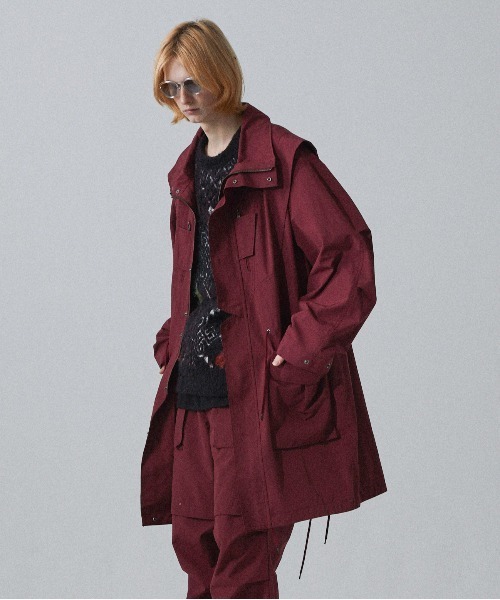 Iroquois（イロコイ）の「HI DENSITY WEATHER CO（モッズコート・メンズ・レッド/カーキ/ブラック・3/2/1）」の3枚目の写真