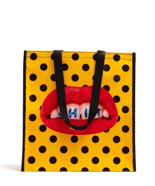 SELETTI（セレッティ）の「SELETTI TP エコバッグM SHIT（エコバッグ/サブバッグ・レディース・マルチ/イエロー/ブラック・ONE SIZE）」の6枚目の写真