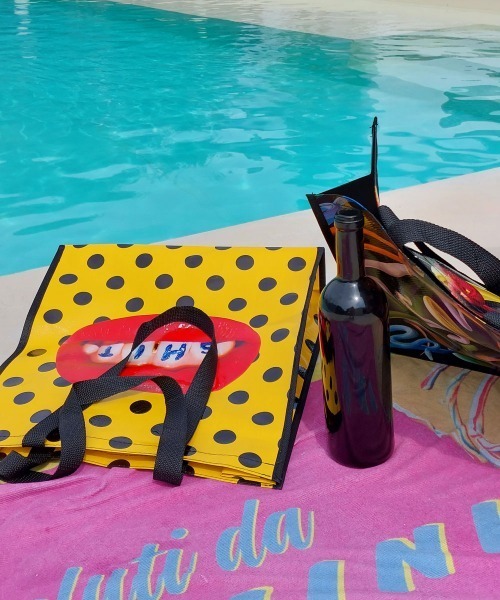 SELETTI（セレッティ）の「SELETTI TP エコバッグM SHIT（エコバッグ/サブバッグ・レディース・マルチ/イエロー/ブラック・ONE SIZE）」の4枚目の写真