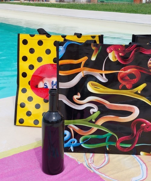 SELETTI（セレッティ）の「SELETTI TP エコバッグM SHIT（エコバッグ/サブバッグ・レディース・マルチ/イエロー/ブラック・ONE SIZE）」の5枚目の写真