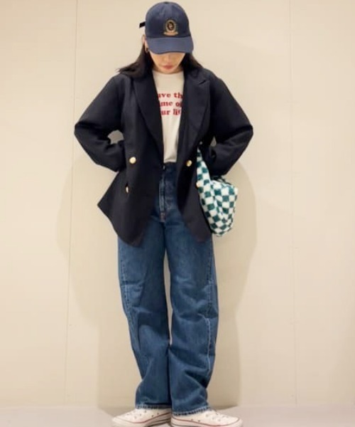 RODEO CROWNS WIDE BOWL（ロデオクラウンズワイドボウル）の「Private Ivy ジャケット（テーラードジャケット・レディース・ブラウン系その他/ネイビー・FREE）」の19枚目の写真