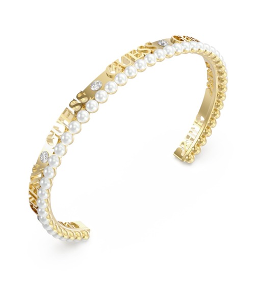 Guess（ゲス）の「UNDERWATER LOVE Guess & Beads Small Bangle（バングル/リストバンド・レディース・ゴールド・SMALL）」の3枚目の写真