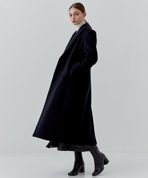 city（シティ）の「【CITY】SUPER140ナローチェスターコート（チェスターコート・レディース・ブラウン/ブルー/ブラック/アイボリー・1/2）」の19枚目の写真