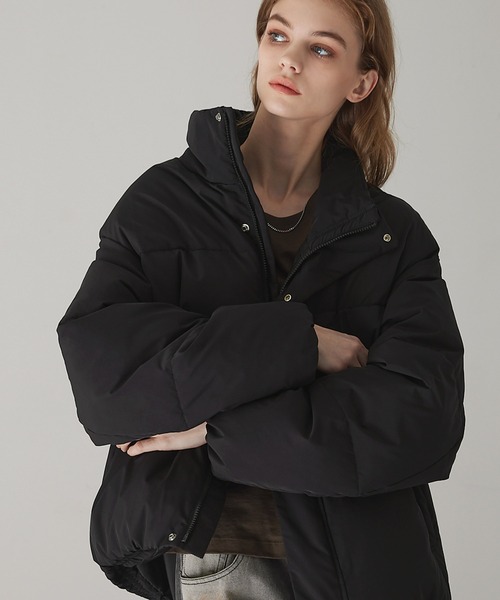 セール】ボリュームスタンドパディングジャケット（ダウンジャケット