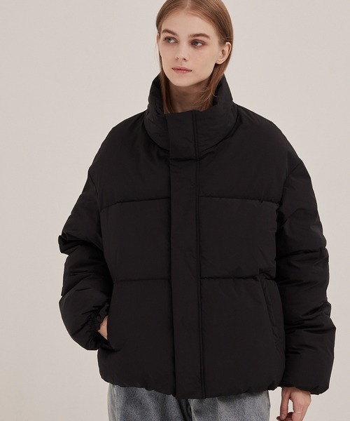 セール】ボリュームスタンドパディングジャケット（ダウンジャケット