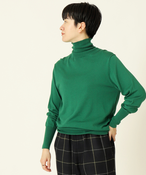 JOURNAL STANDARD LUXE（ジャーナルスタンダード　ラックス）の「C/Si/Caテンジクタートルネックプルオーバー（ニット/セーター・レディース・ブラック/ホワイト/グリーン/イエロー・FREE）」の10枚目の写真