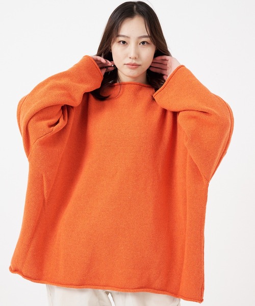 CORISCO（コリスコ）の「ニット カットオフBIGロンTEE(M1)（ニット/セーター・メンズ・オレンジ/アイボリー/ダークグリーン/ブラック/パープル・MEDIUM/LARGE/X-LARGE）」の5枚目の写真