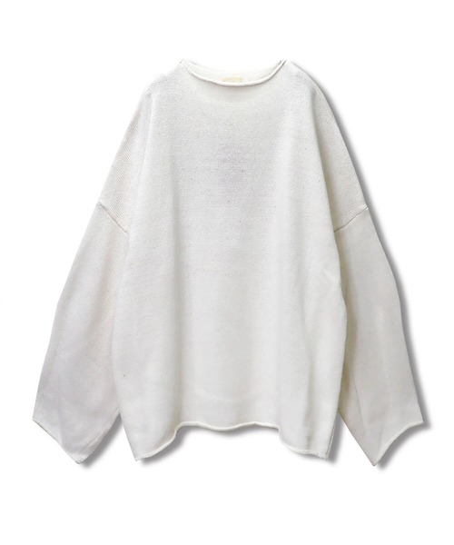 CORISCO（コリスコ）の「ニット カットオフBIGロンTEE(M1)（ニット/セーター・メンズ・オレンジ/アイボリー/ダークグリーン/ブラック/パープル・MEDIUM/LARGE/X-LARGE）」の11枚目の写真