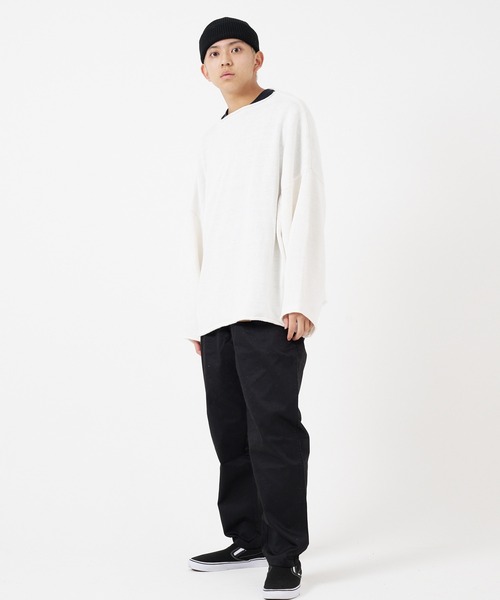 CORISCO（コリスコ）の「ニット カットオフBIGロンTEE(M1)（ニット/セーター・メンズ・オレンジ/アイボリー/ダークグリーン/ブラック/パープル・MEDIUM/LARGE/X-LARGE）」の12枚目の写真