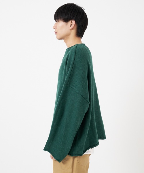 CORISCO（コリスコ）の「ニット カットオフBIGロンTEE(M1)（ニット/セーター・メンズ・オレンジ/アイボリー/ダークグリーン/ブラック/パープル・MEDIUM/LARGE/X-LARGE）」の19枚目の写真