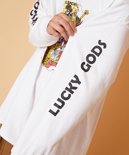 チャイハネ（チャイハネ）の「【チャイハネ】LUCKY GODS 福神ズMEN'SロンT（Tシャツ/カットソー・メンズ・ホワイト/ブラック・M/L）」の14枚目の写真