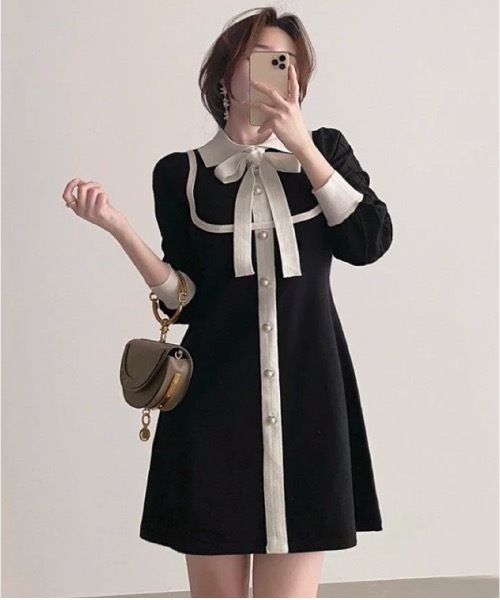 Apare アプレ モノトーンフレンチドールワンピース ワンピース Apare アプレ のファッション通販 Zozotown
