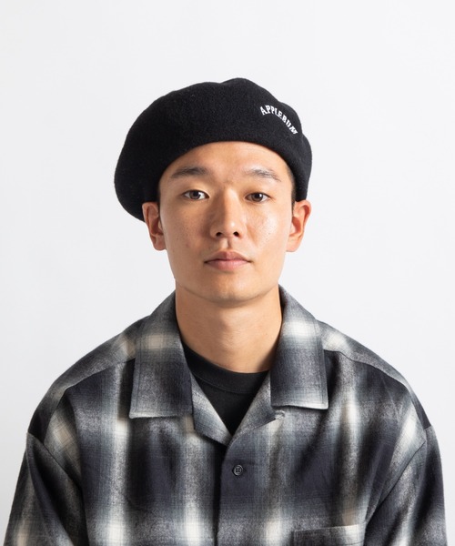 APPLEBUM（アップルバム）の「Wool Beret（ハンチング/ベレー帽・メンズ・グレー/ブラック/オリーブ・FREE）」の2枚目の写真