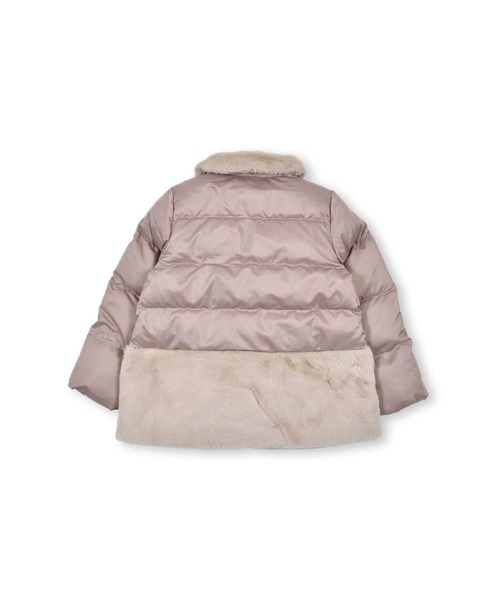 BeBe（ベベ）の「BeBe/シャイニータフタファー切替中綿コート(90~150cm)（その他アウター・キッズ・ベージュ・100/90/150/110/130/120/140）」の11枚目の写真