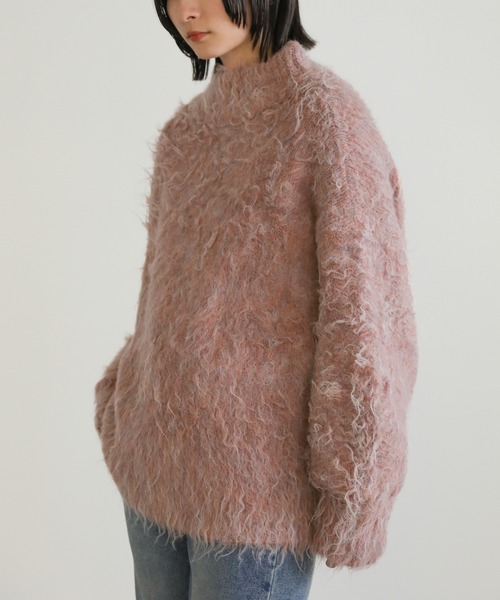 select MOCA（セレクトモカ）の「プチハイネックシャギーニット（ニット/セーター・レディース・ベージュ/ピンク・FREE）」の20枚目の写真