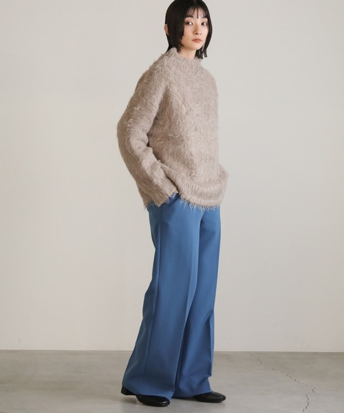 select MOCA（セレクトモカ）の「プチハイネックシャギーニット（ニット/セーター・レディース・ベージュ/ピンク・FREE）」の7枚目の写真