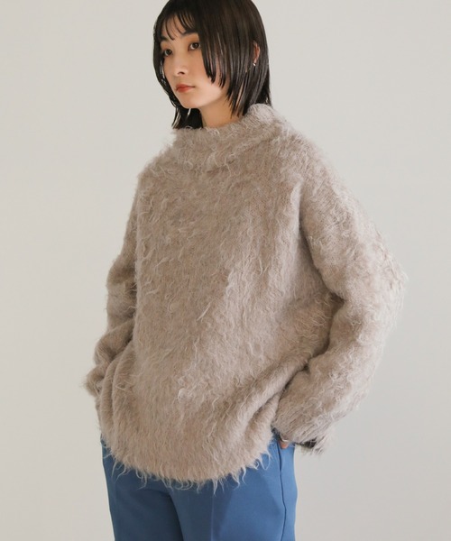 select MOCA（セレクトモカ）の「プチハイネックシャギーニット（ニット/セーター・レディース・ベージュ/ピンク・FREE）」の21枚目の写真