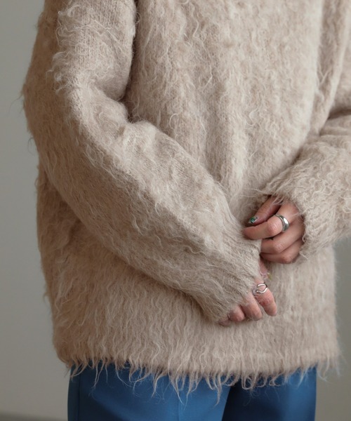 select MOCA（セレクトモカ）の「プチハイネックシャギーニット（ニット/セーター・レディース・ベージュ/ピンク・FREE）」の10枚目の写真